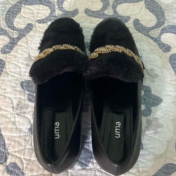 Uma loafers fur toe, size 7 - Picture 1 of 9